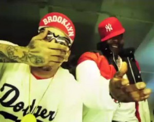 Chris Brown, Busta Rhymes in the video for "Look At Me Now" also featuring Lil Wayne